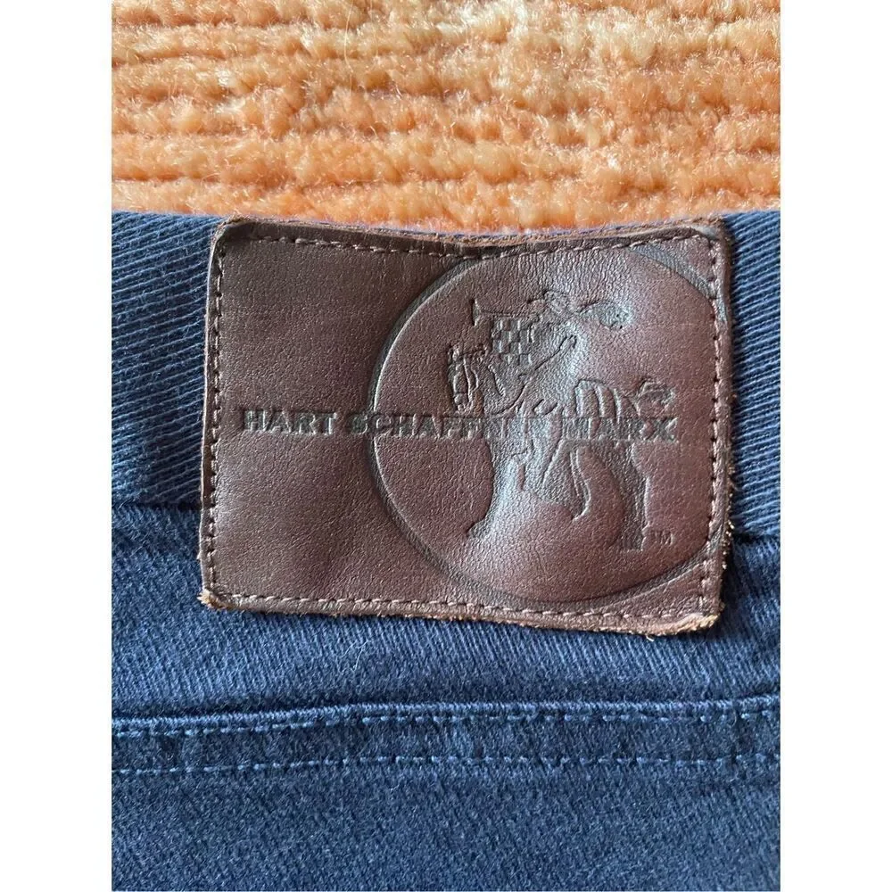 Hart Schaffner Marx Mens Size 38x32 Pants Blue 5 Pocket Pant Jeans Cotton Blend